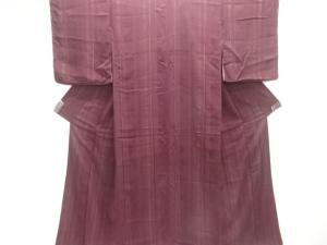 大正ロマン　紋錦紗縞模様織出し漆着物